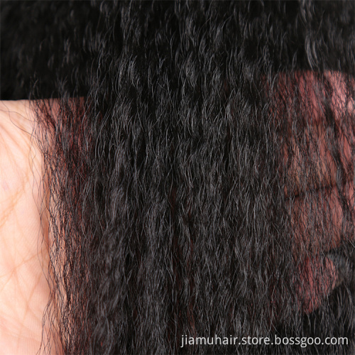 Synthetic Headband Wig Yaki Straight Hair Easy to Wear Wholesale Synthetic Kinky Straight Headband Wigs for Black Women